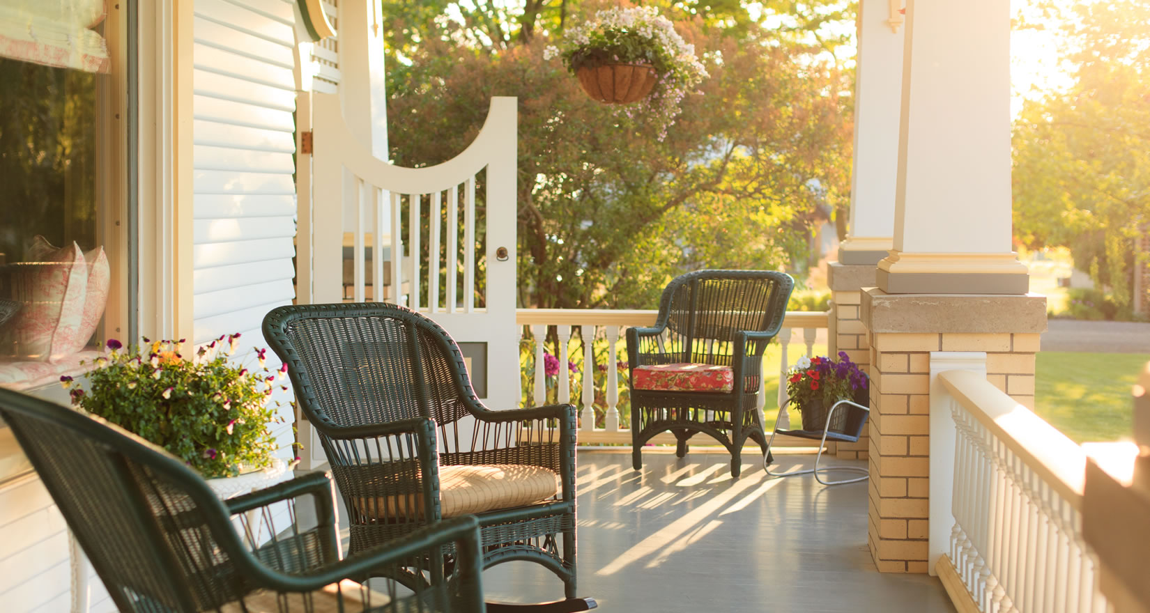 rocking chairs on porch