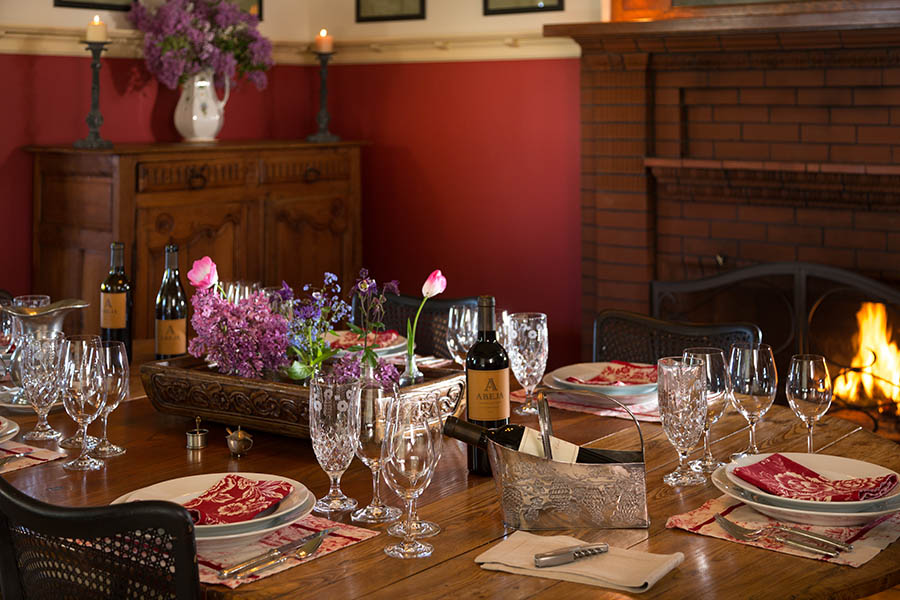 Table set for guests