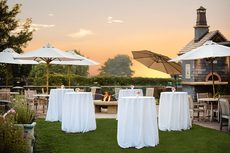 Patio at dusk