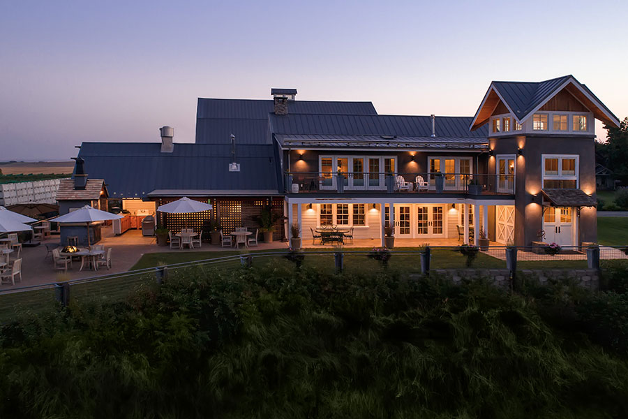 Patio in evening